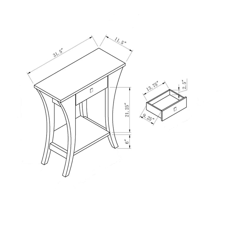 Modern Console Table With 1 Drawer And 1 Shelf