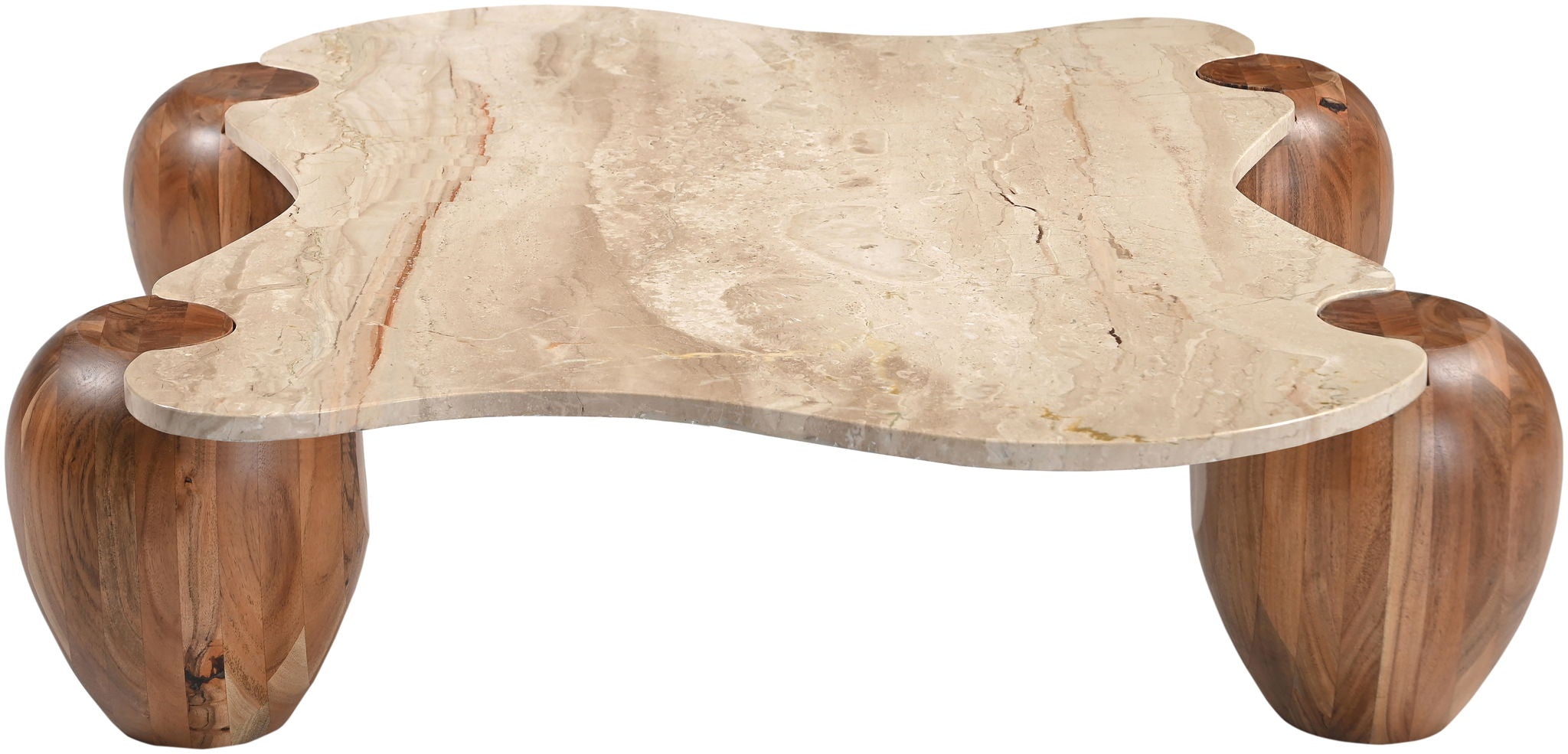 Liona - Marble And Acacia Wood Coffee Table - Urban Living Furniture (Los Angeles, CA)