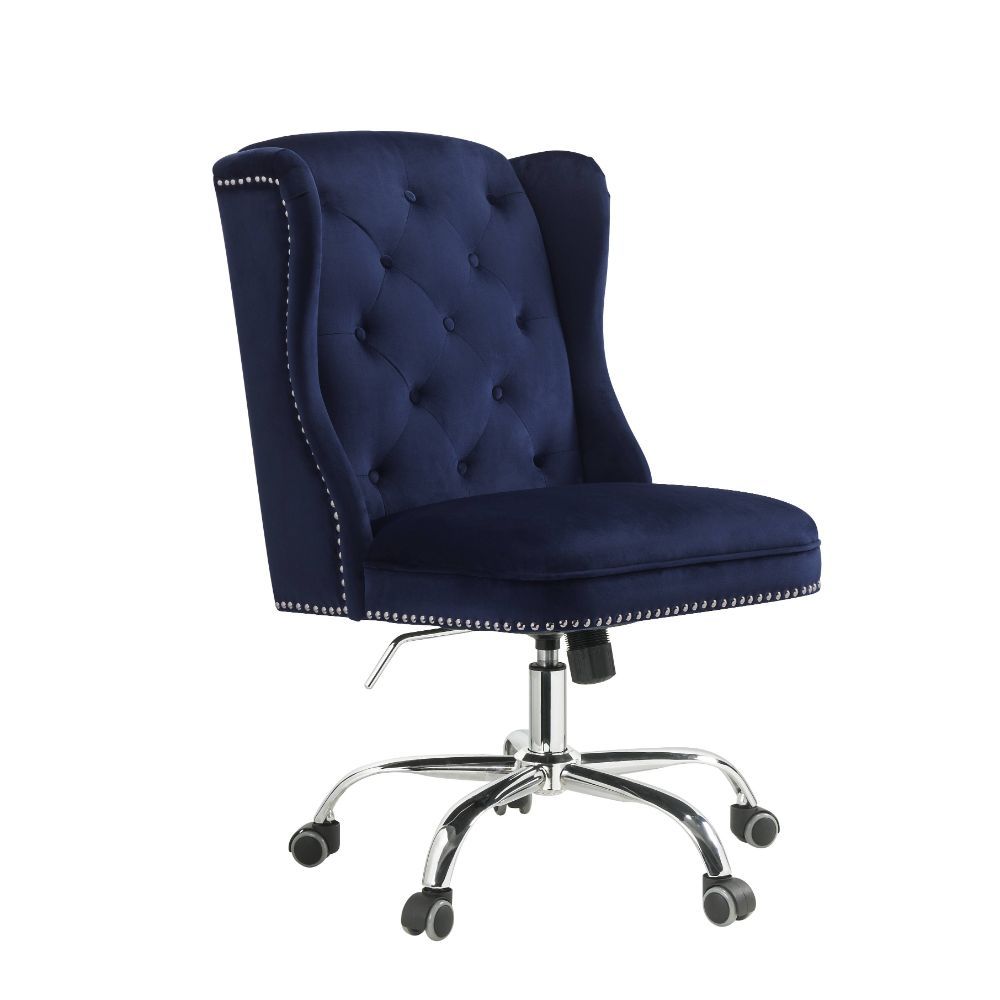 Jamesia - Office Chair - Midnight Blue Velvet - Urban Living Furniture (Los Angeles, CA)