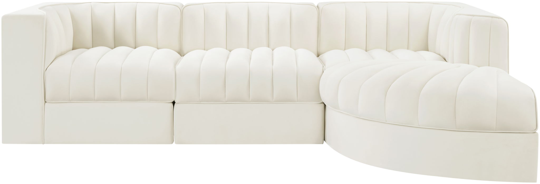 Rummi - Velvet Performance Fabric Upholstered 4 Piece Modular Sectional, With Reverse Corner Chair - Urban Living Furniture (Los Angeles, CA)