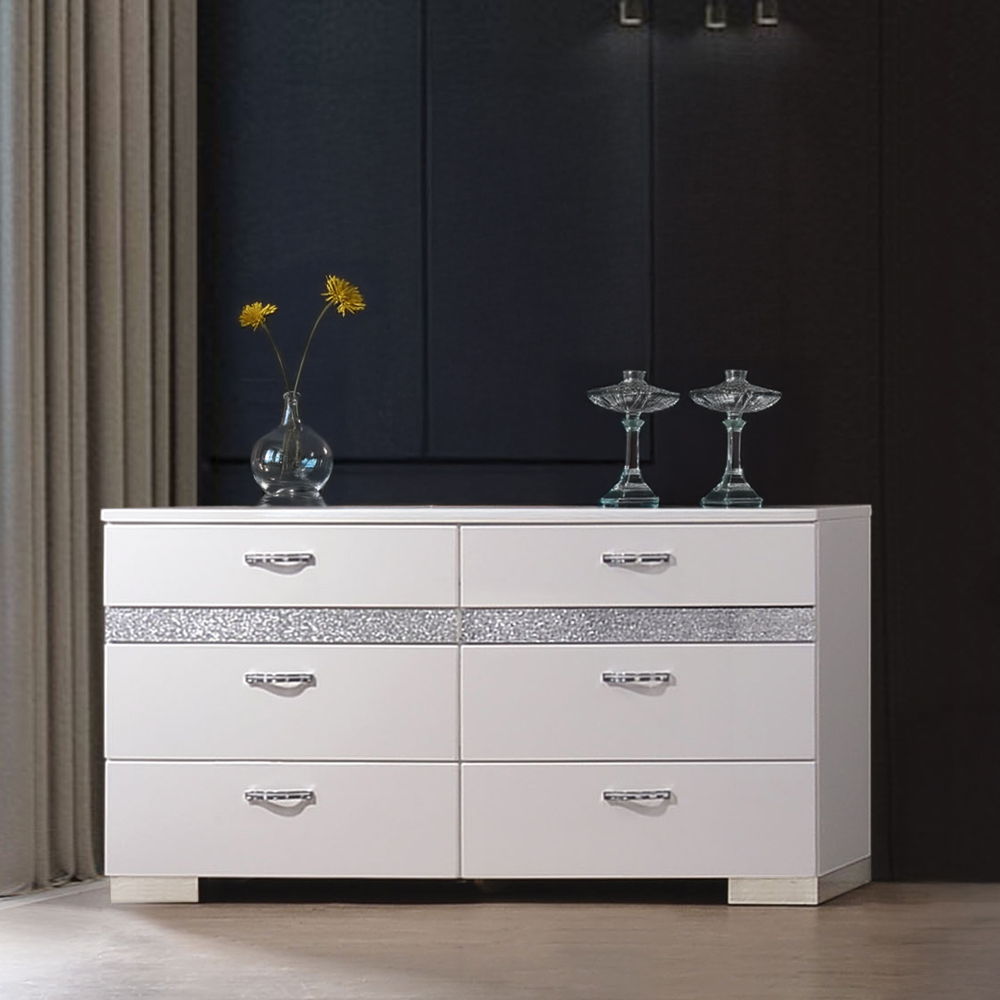 Naima II - Dresser - White High Gloss - Urban Living Furniture (Los Angeles, CA)