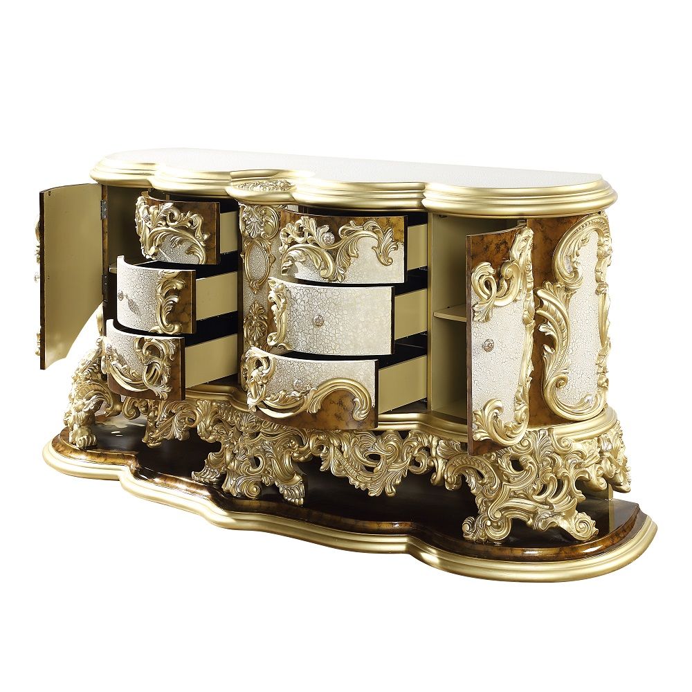 Desiderius - Dresser - Antique Gold & Hand Painted Brown - Urban Living Furniture (Los Angeles, CA)