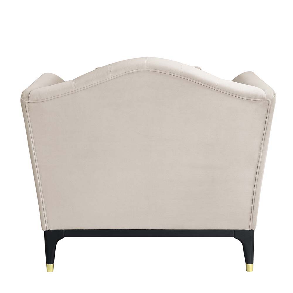 Tayden - Chair With 2 Pillows - Beige Velvet - Urban Living Furniture (Los Angeles, CA)