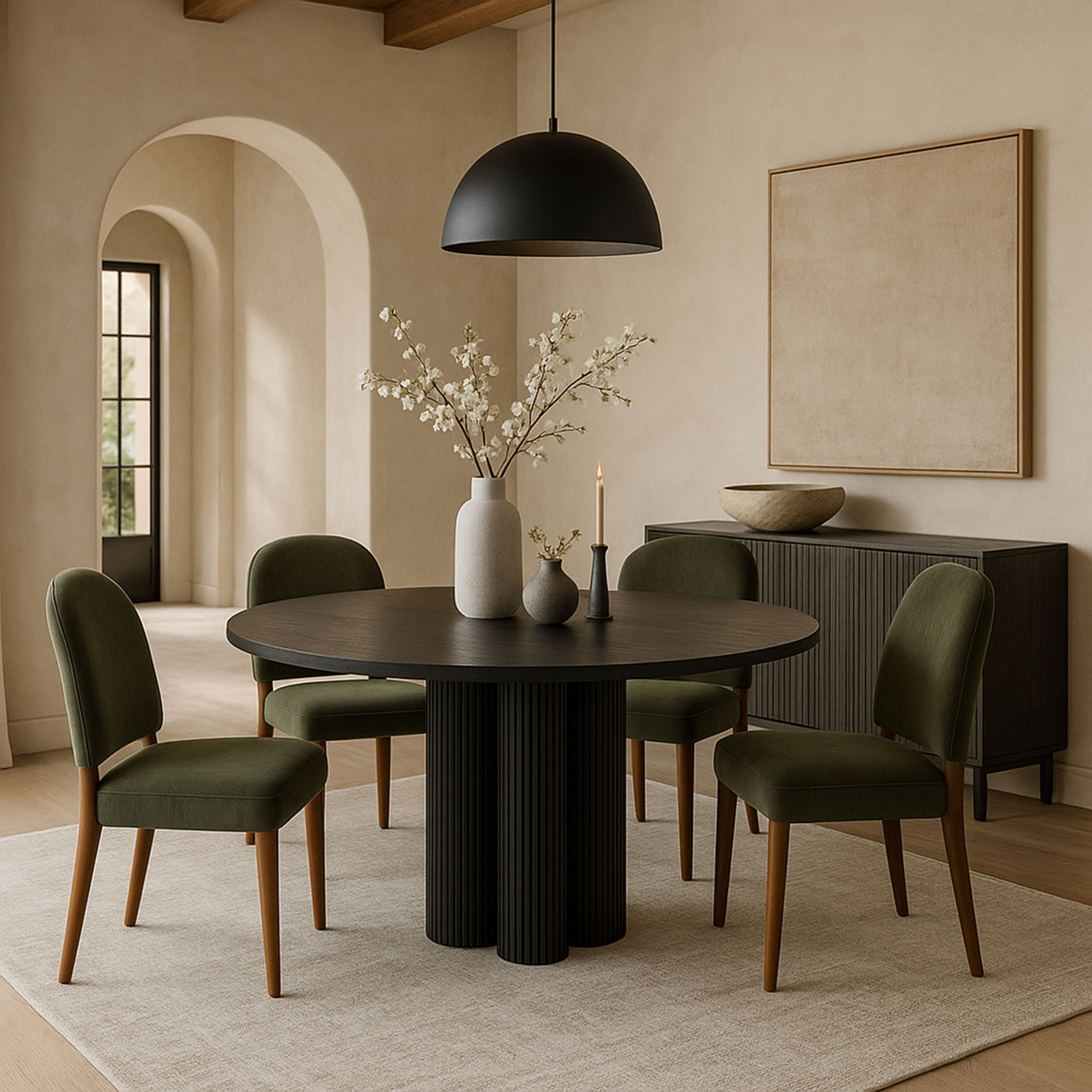 Varinelle - Velvet Dining Chair (Set of 2) - Walnut Frame - Urban Living Furniture (Los Angeles, CA)