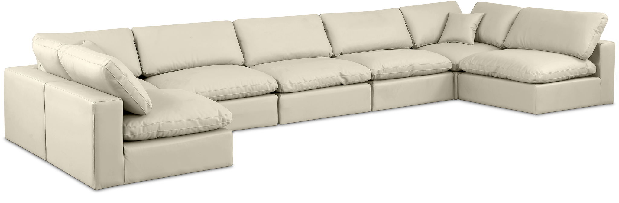 Comfy - 7 Piece Faux Leather Modular Armless Sectional - Urban Living Furniture (Los Angeles, CA)