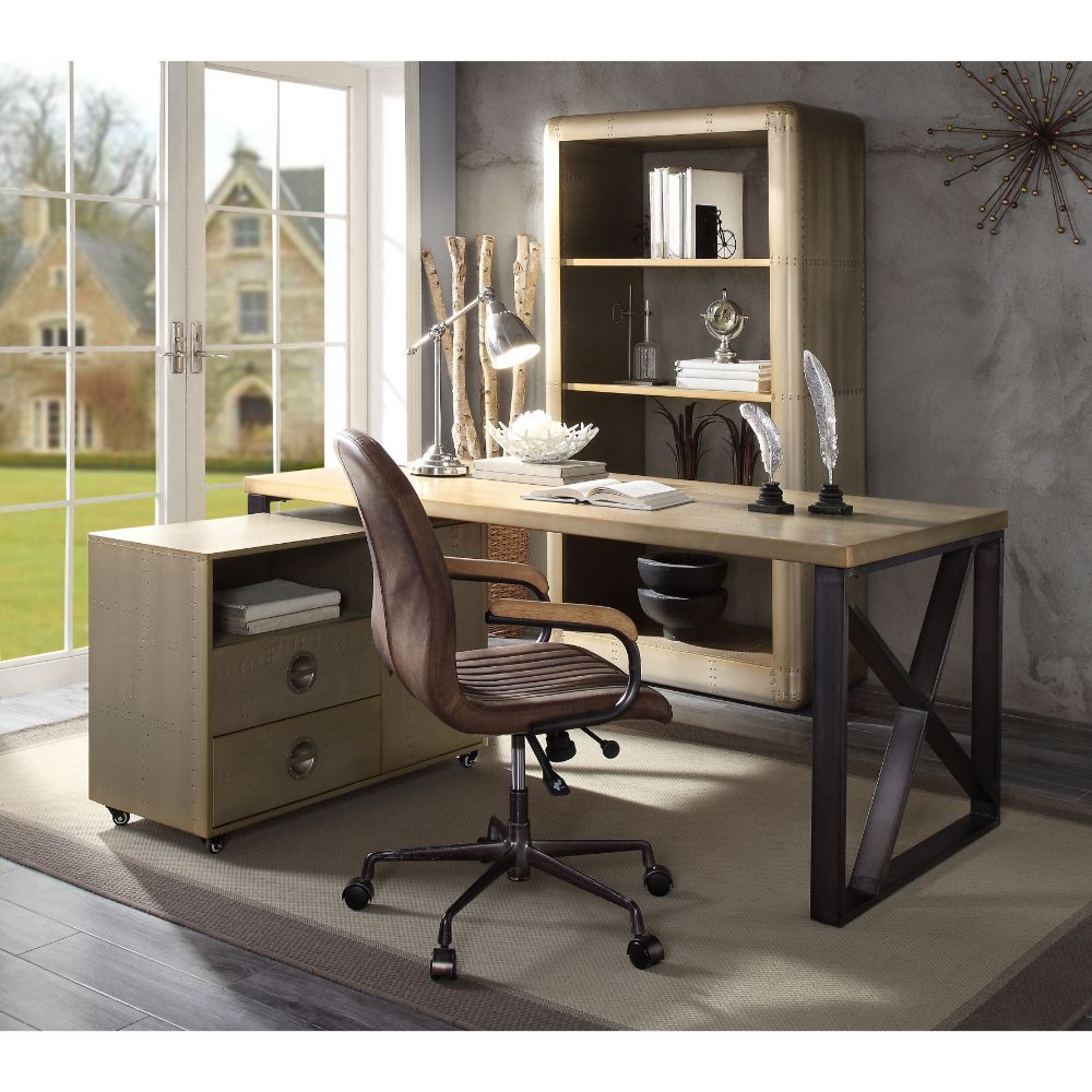 Jennavieve - Desk - Gold Aluminum - Urban Living Furniture (Los Angeles, CA)