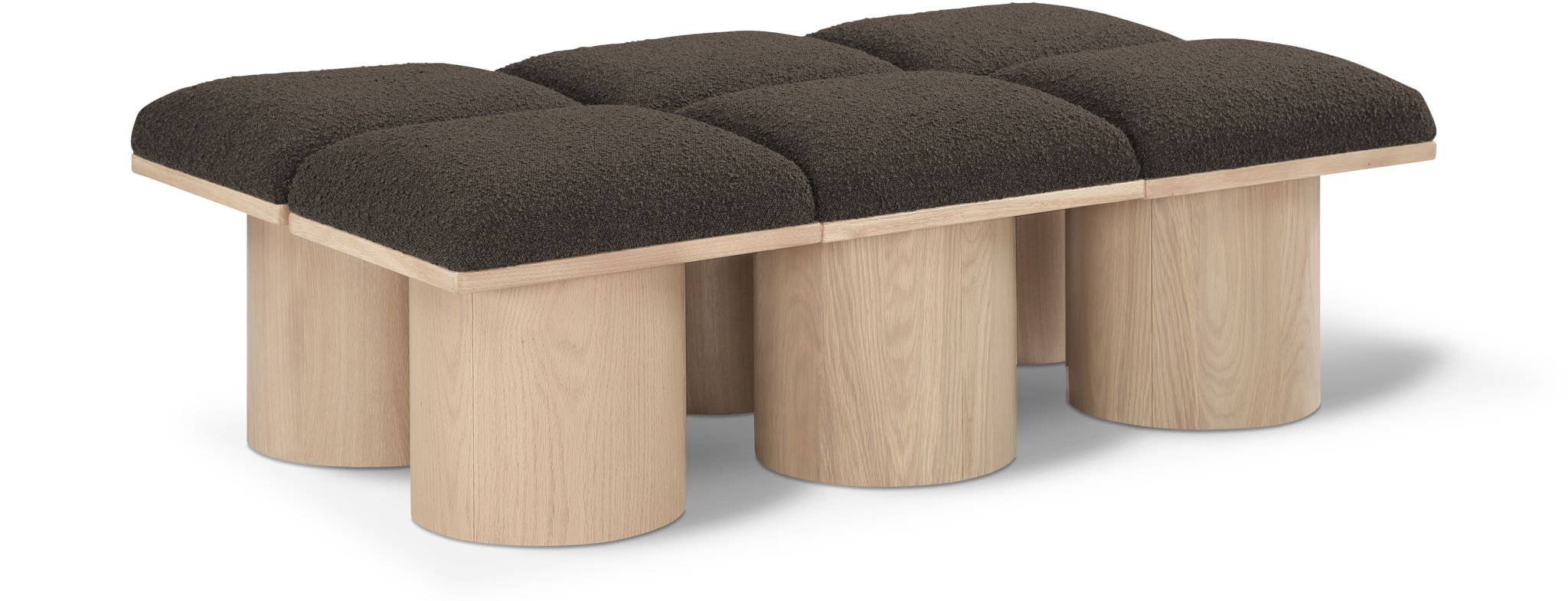 Pavilion - 6 Piece Modular Bench With Natural Base - Urban Living Furniture (Los Angeles, CA)