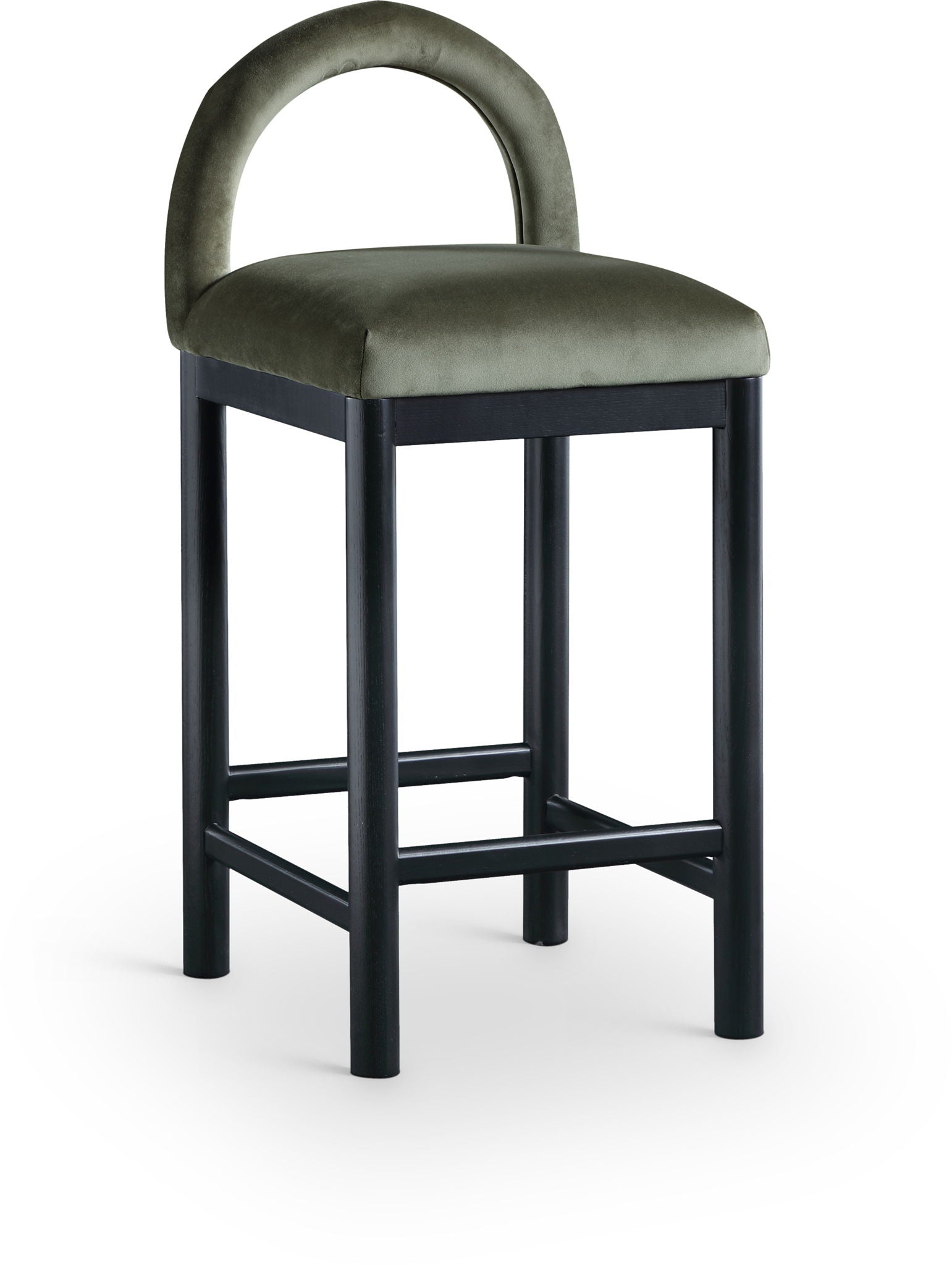 Conrad - Velvet Counter Stool With Black Legs - Urban Living Furniture (Los Angeles, CA)