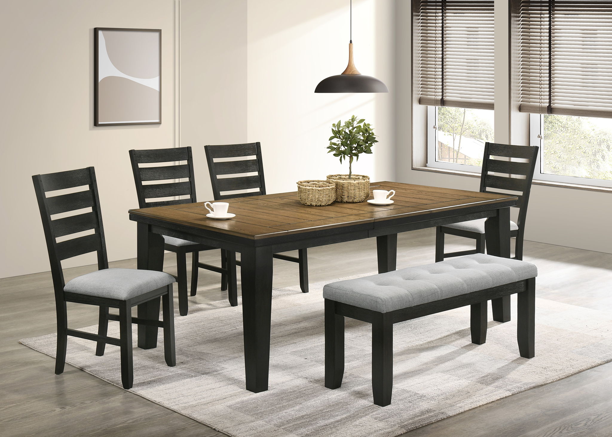 Bardstown - Bench - Wheat / Charcoal - Urban Living Furniture (Los Angeles, CA)