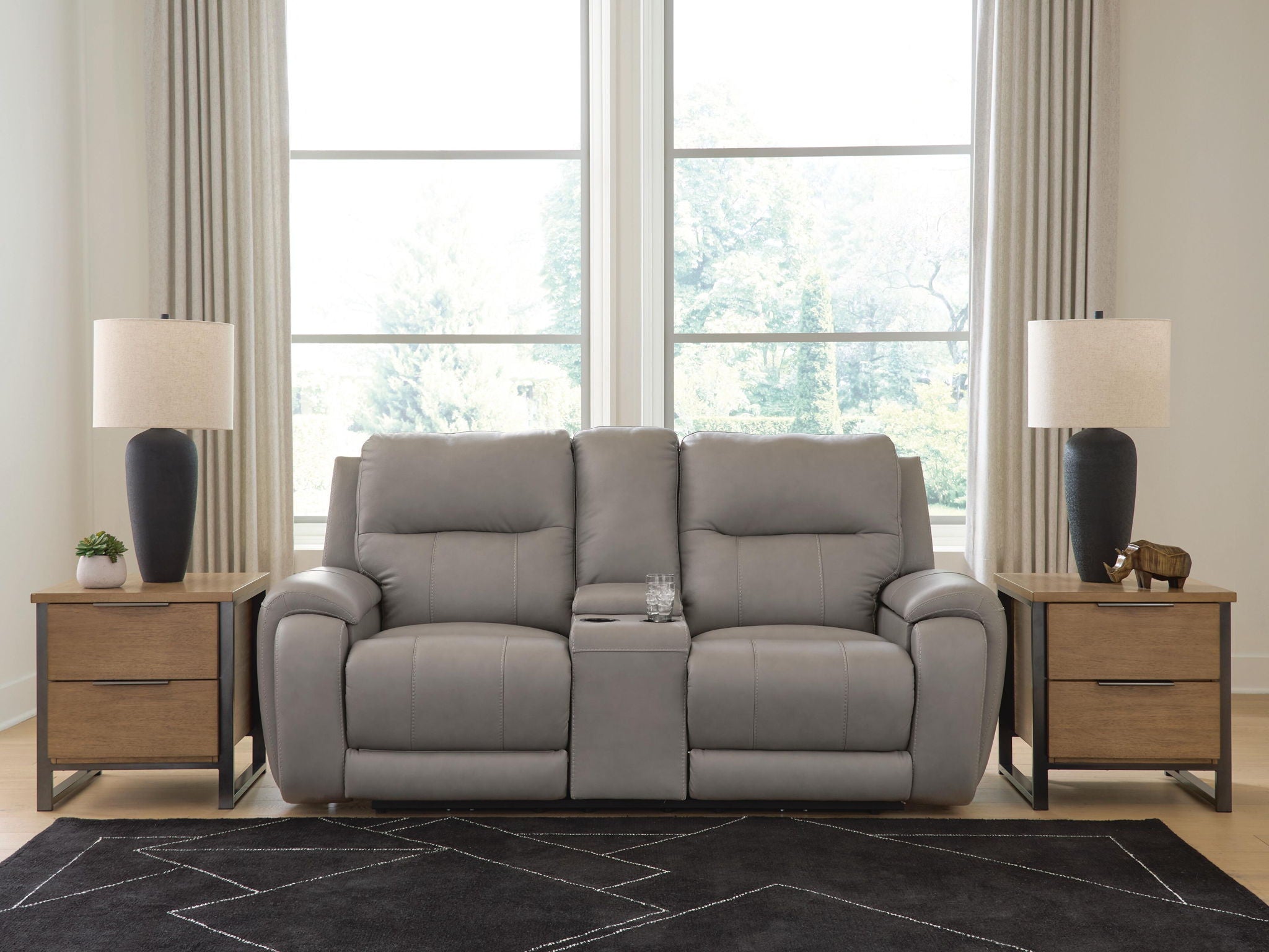 Real Moments - Power Reclining Loveseat With Audio Seating - Ash - Urban Living Furniture (Los Angeles, CA)