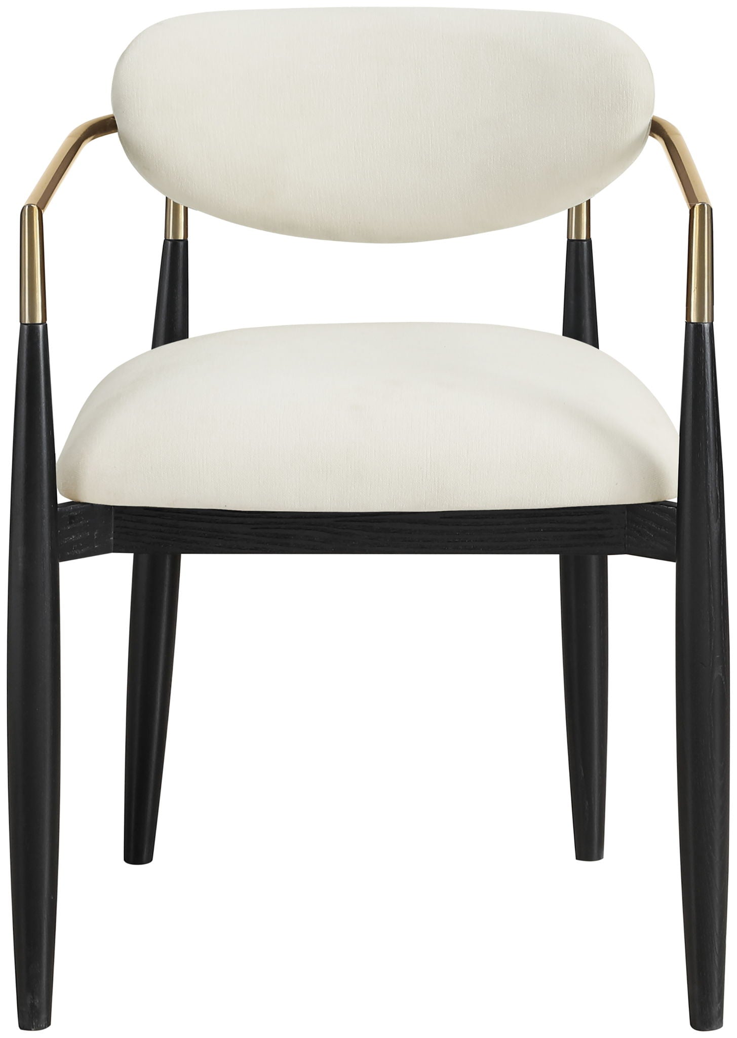 Riccio - Fabric Dining Arm Chair (Set of 2) - Black And Gold Frame - Urban Living Furniture (Los Angeles, CA)