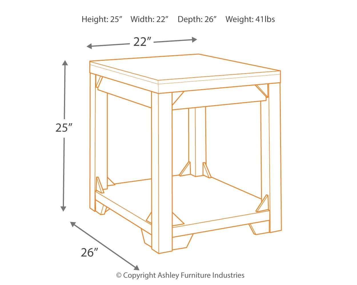 Fregine - Whitewash - Rectangular End Table - Urban Living Furniture (Los Angeles, CA)