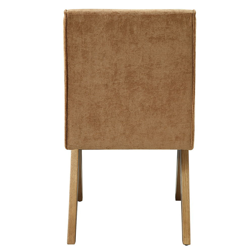 Zoey - Side Chair (Set of 2) - Chocolate Chenille & Oak - Urban Living Furniture (Los Angeles, CA)