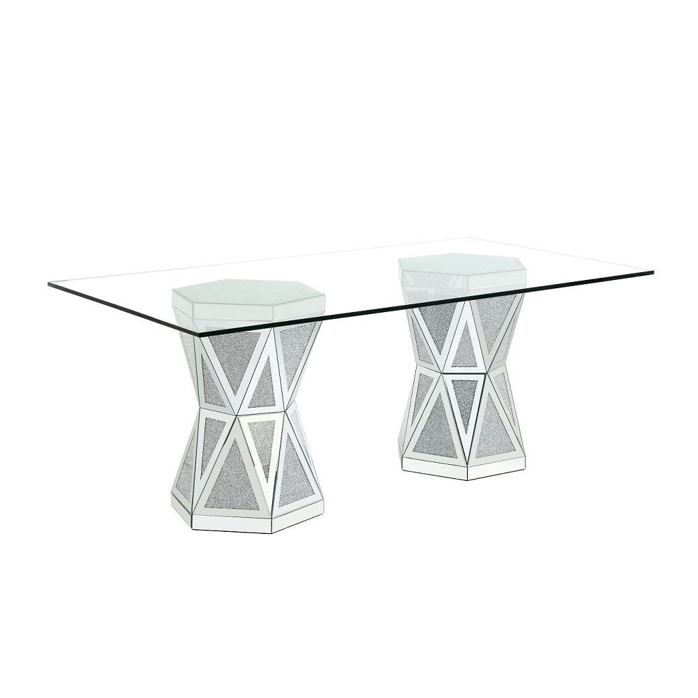 Noralie - 71" X 39" Dining Table - Mirrored & Faux Diamonds - Urban Living Furniture (Los Angeles, CA)