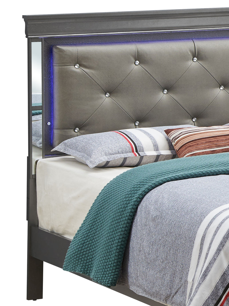 Bed With LED Light Accents Headboard - Urban Living Furniture (Los Angeles, CA)