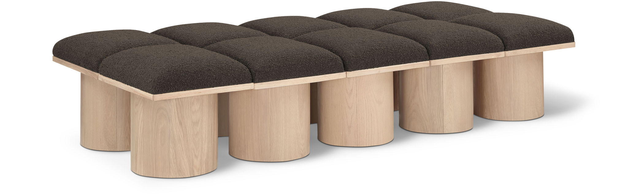Pavilion - 10 Piece Modular Bench With Natural Base - Urban Living Furniture (Los Angeles, CA)