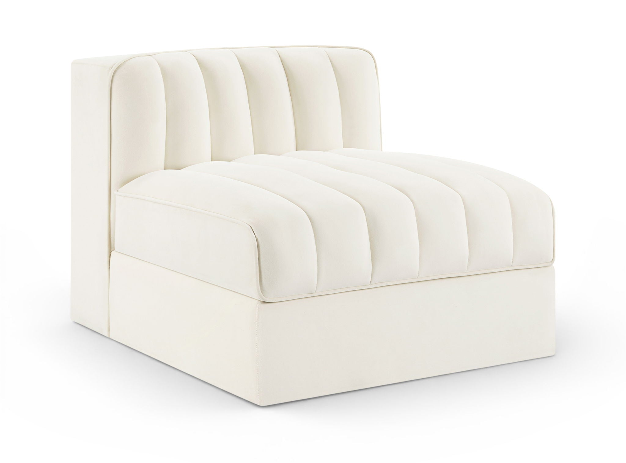 Rummi - Velvet Performance Fabric Upholstered Modular Armless Chair - Urban Living Furniture (Los Angeles, CA)