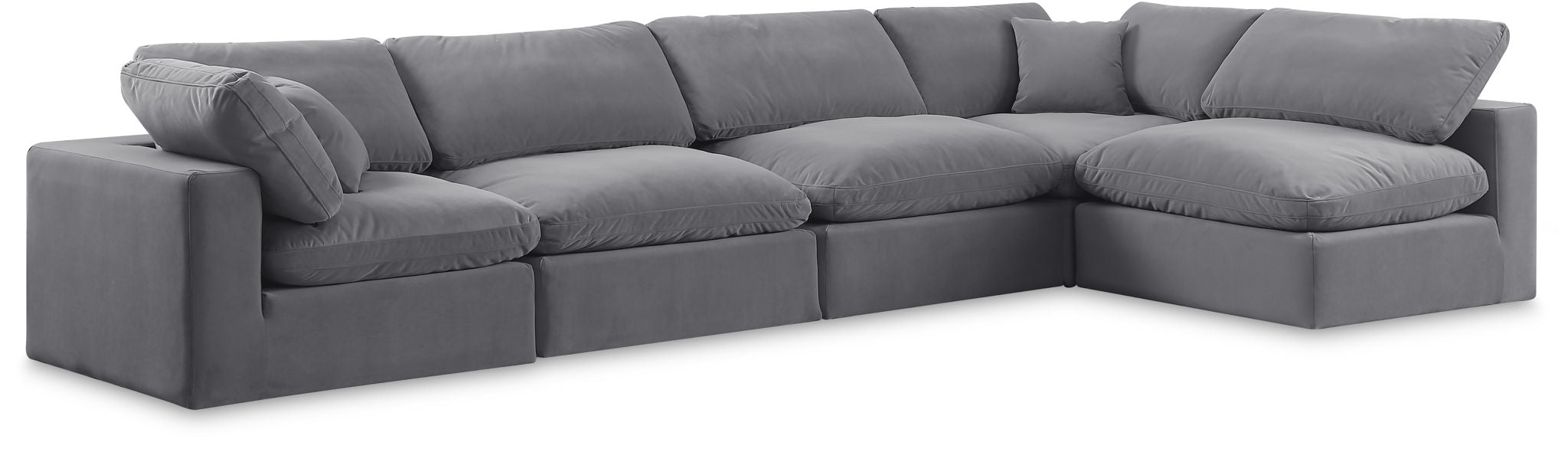 Comfy - 5 Piece Velvet Modular Sectional - Urban Living Furniture (Los Angeles, CA)