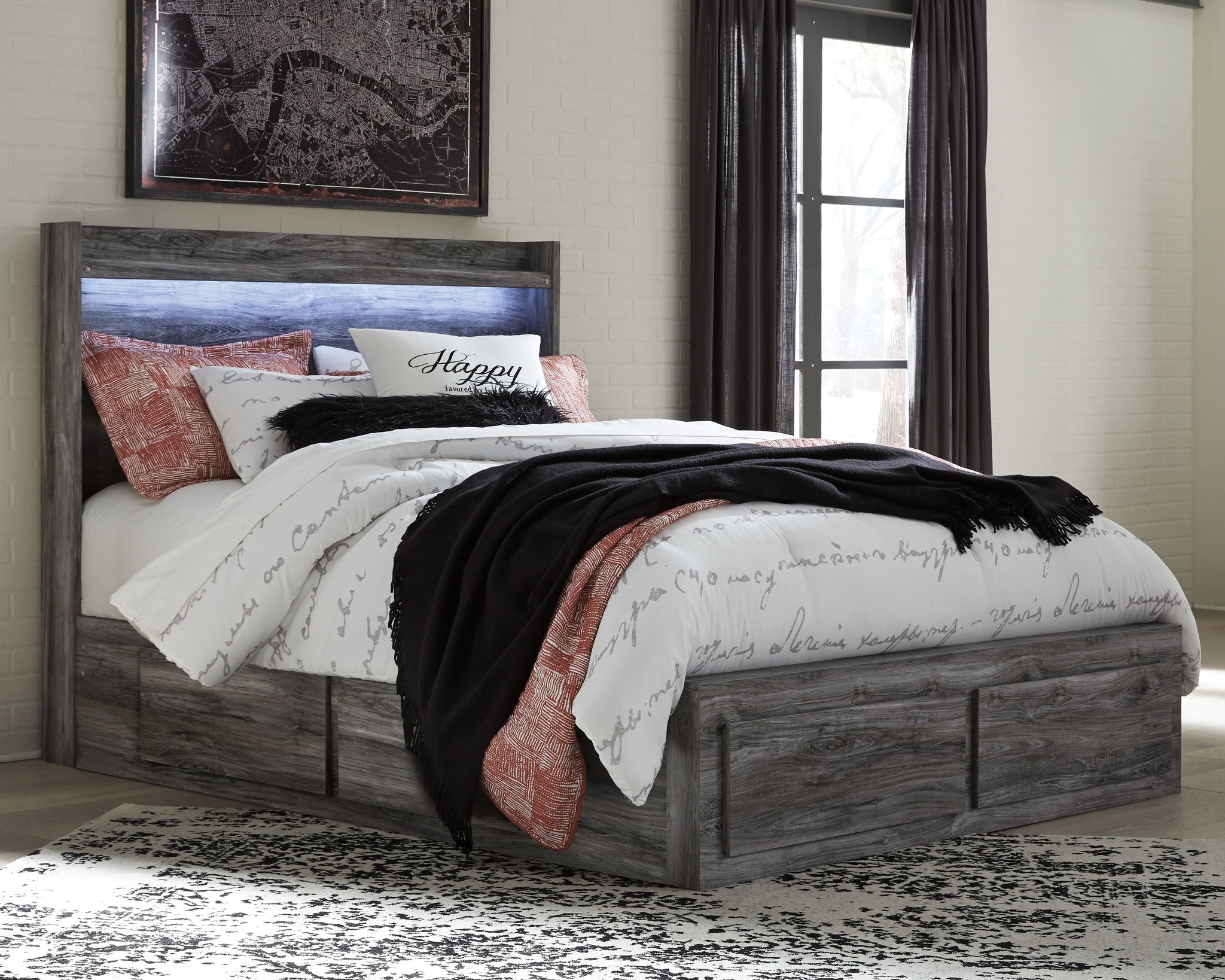 Baystorm - LED Panel Bed - Urban Living Furniture (Los Angeles, CA)
