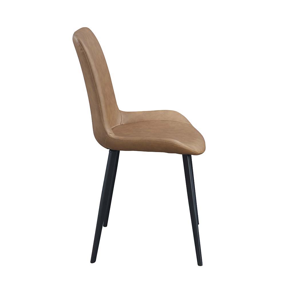 Abiram - Side Chair (Set of 2) - Brown PU - Urban Living Furniture (Los Angeles, CA)