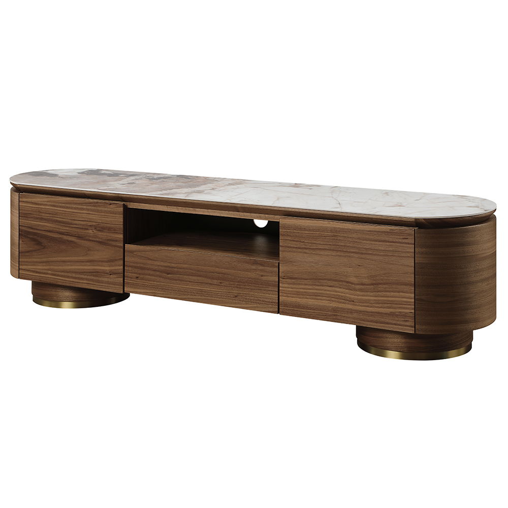 Willene - TV Stand With Ceramic Top - Dark Brown - Urban Living Furniture (Los Angeles, CA)