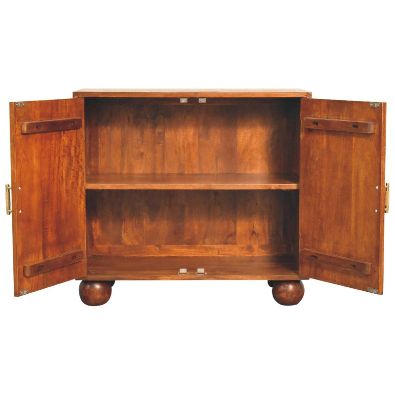 Carved Ball Cabinet - Chestnut