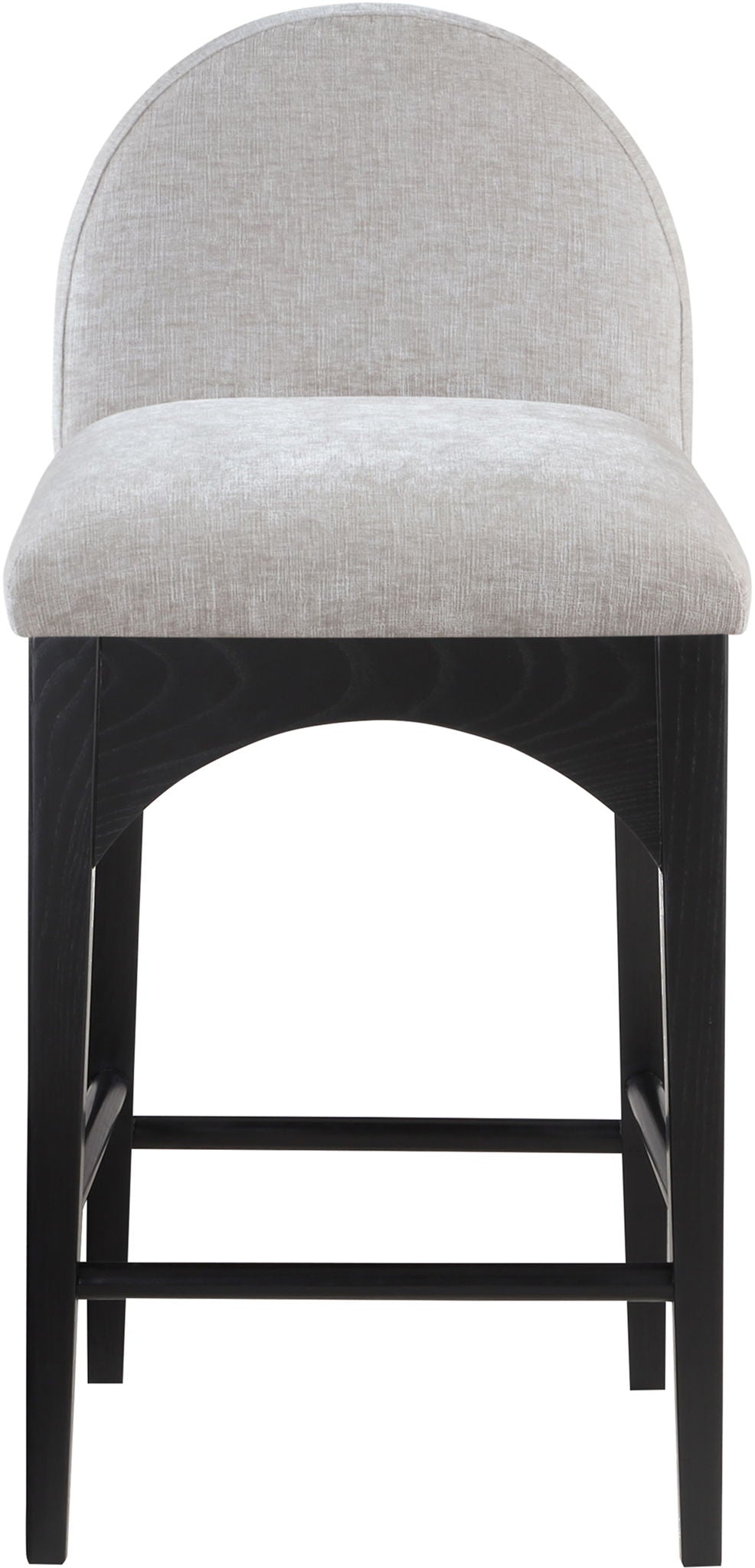 Waldorf - Chenille Stool With Black Legs - Urban Living Furniture (Los Angeles, CA)