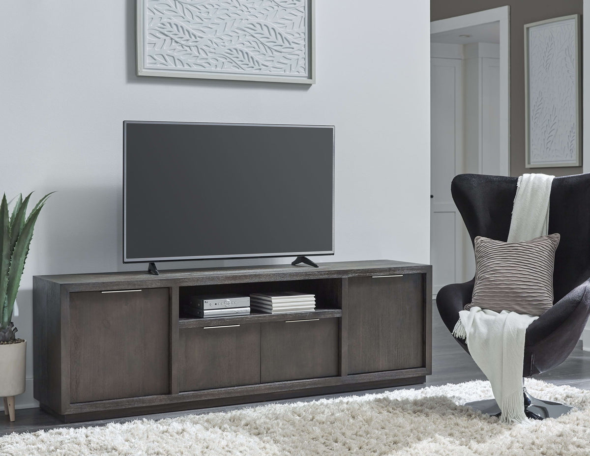 Oxford - 84" Entertainm Entertainment Console - Basalt Gray