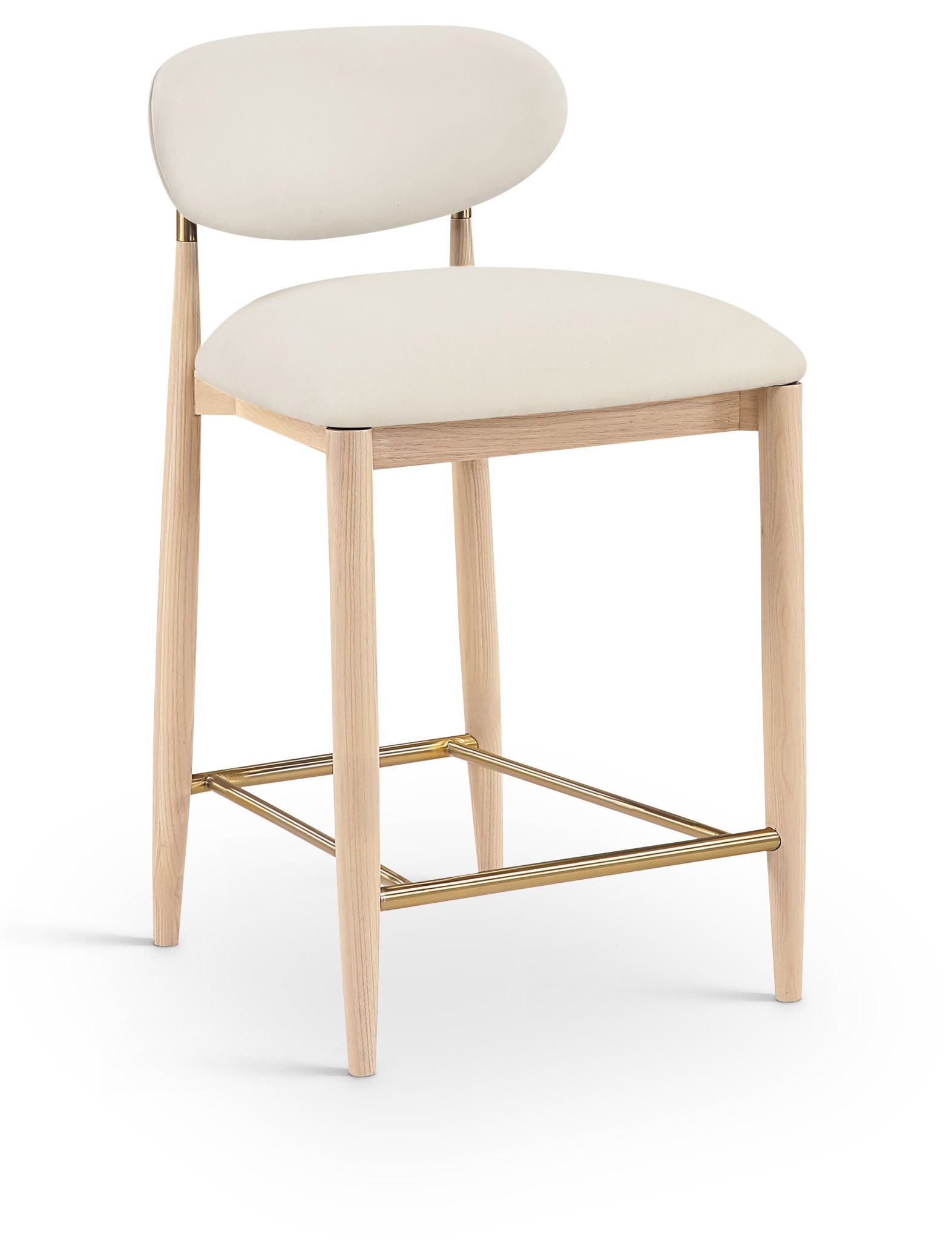 Riccio - Stool - Natural And Gold Frame - Urban Living Furniture (Los Angeles, CA)