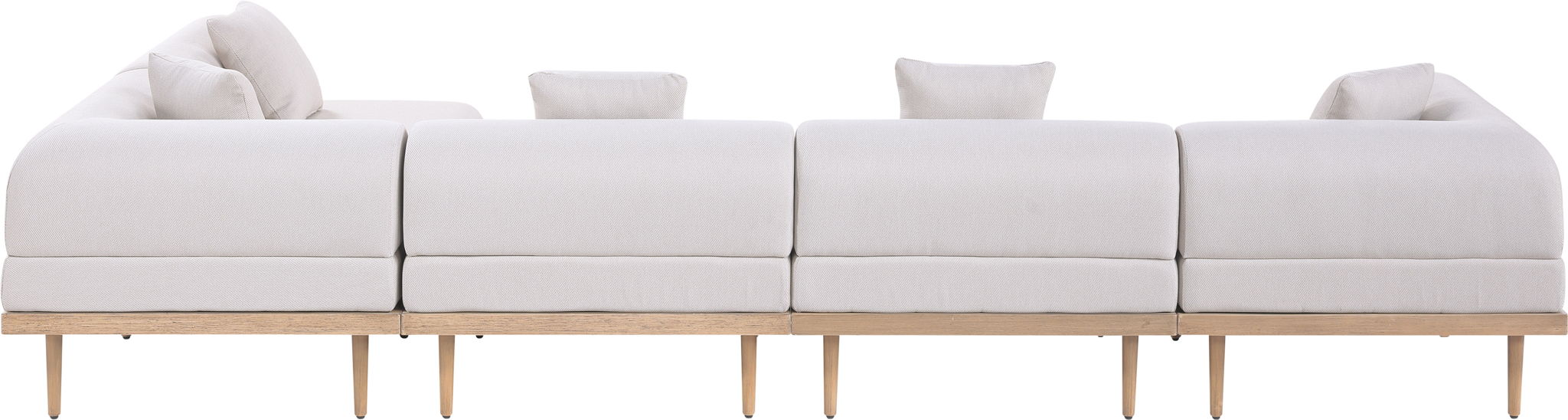 Laguna - 5 Piece 106.5" Upholstered Outdoor Patio Modular Sectional - Urban Living Furniture (Los Angeles, CA)