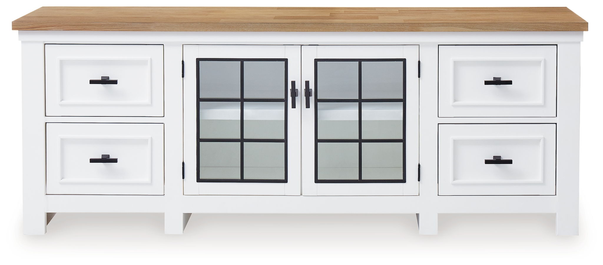 Ashbryn - White / Natural - Extra Large TV Stand - Urban Living Furniture (Los Angeles, CA)