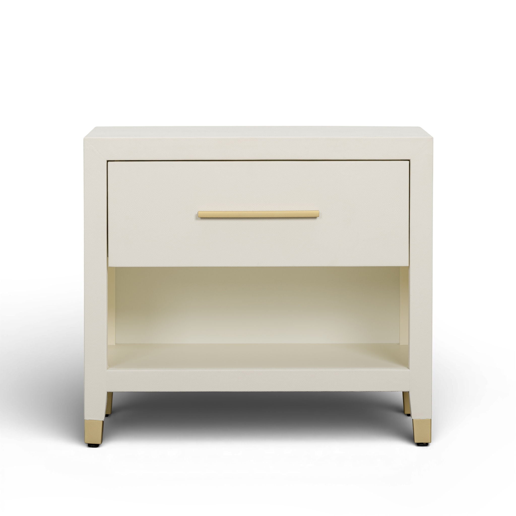 Dani - Faux Shagreen Nightstand With Drawer - Cream - Urban Living Furniture (Los Angeles, CA)
