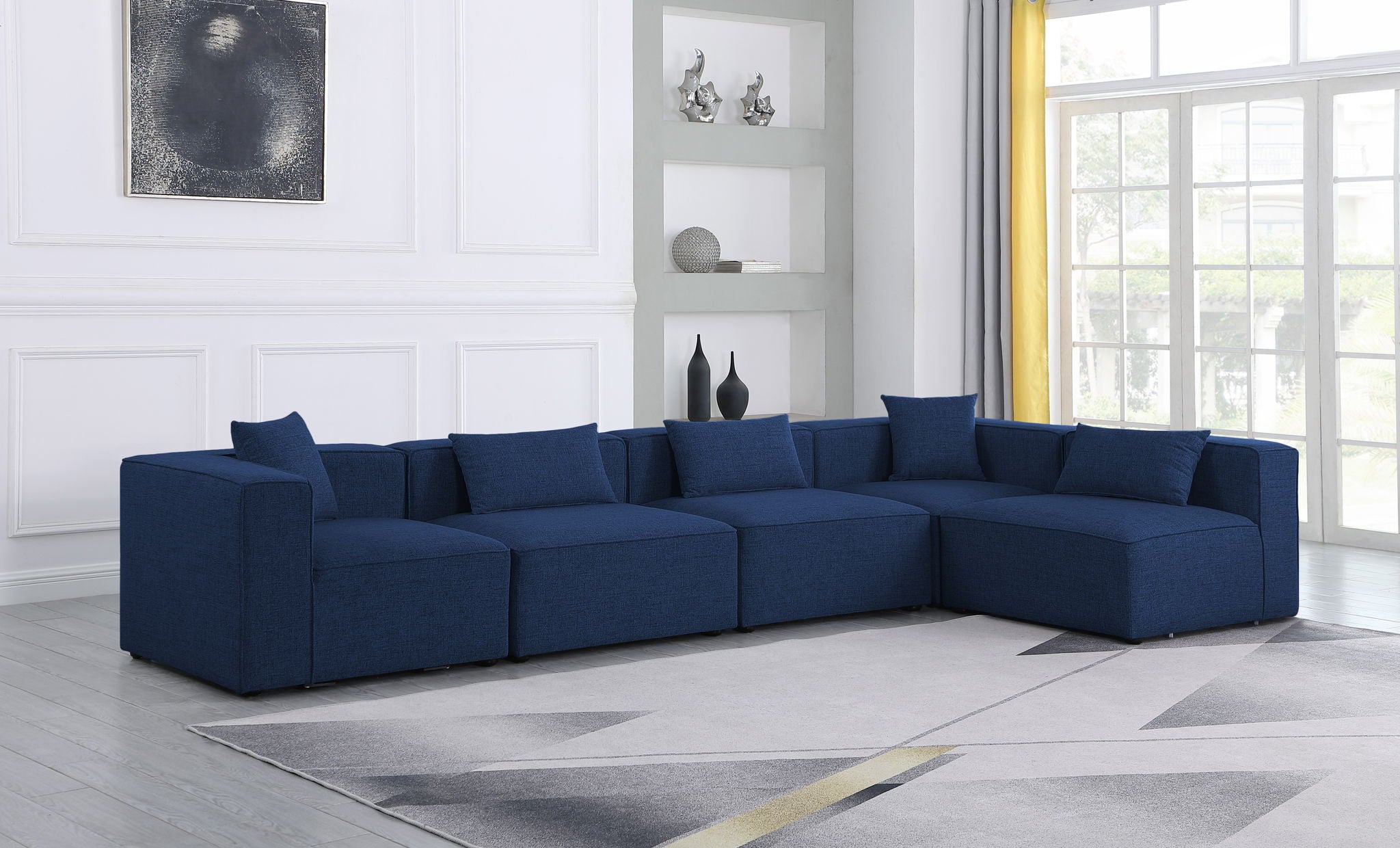 Cube - Linen 5 Piece Modular Sectional - Urban Living Furniture (Los Angeles, CA)