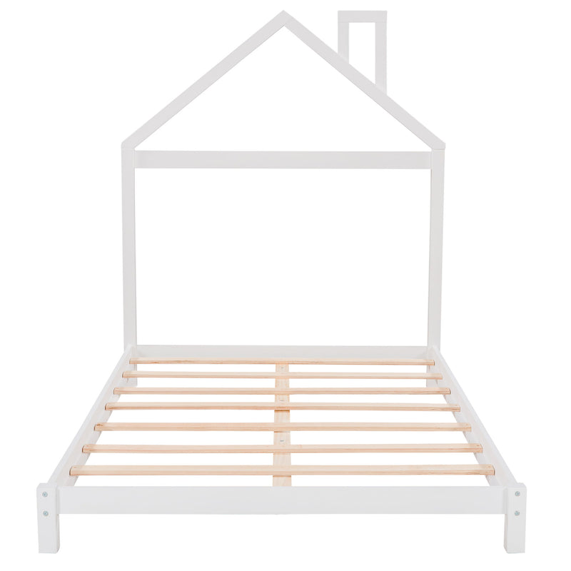 Platform Bed With House Shaped Headboard