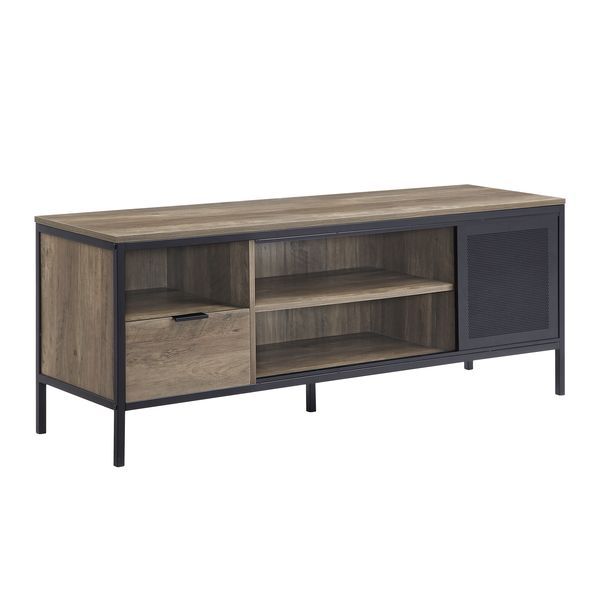 Nantan - TV Stand - Rustic Oak & Black Finish - 21" - Urban Living Furniture (Los Angeles, CA)