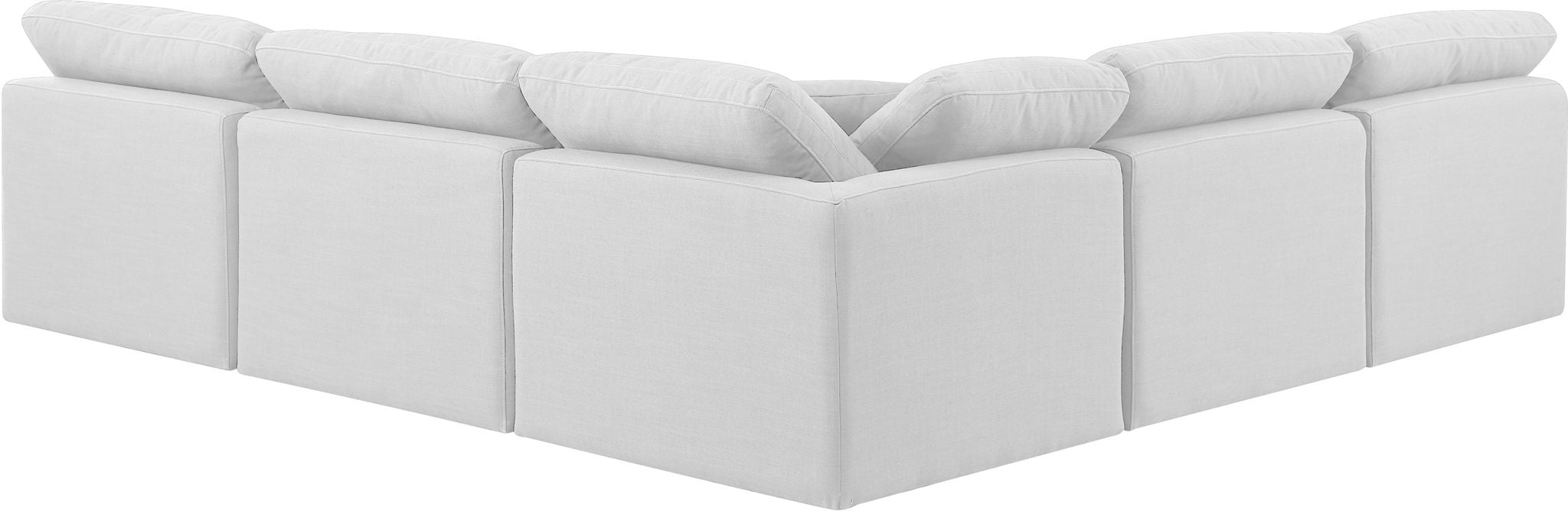 Indulge - Linen 5 Piece Modular Corner Armless Sectional - White - Urban Living Furniture (Los Angeles, CA)
