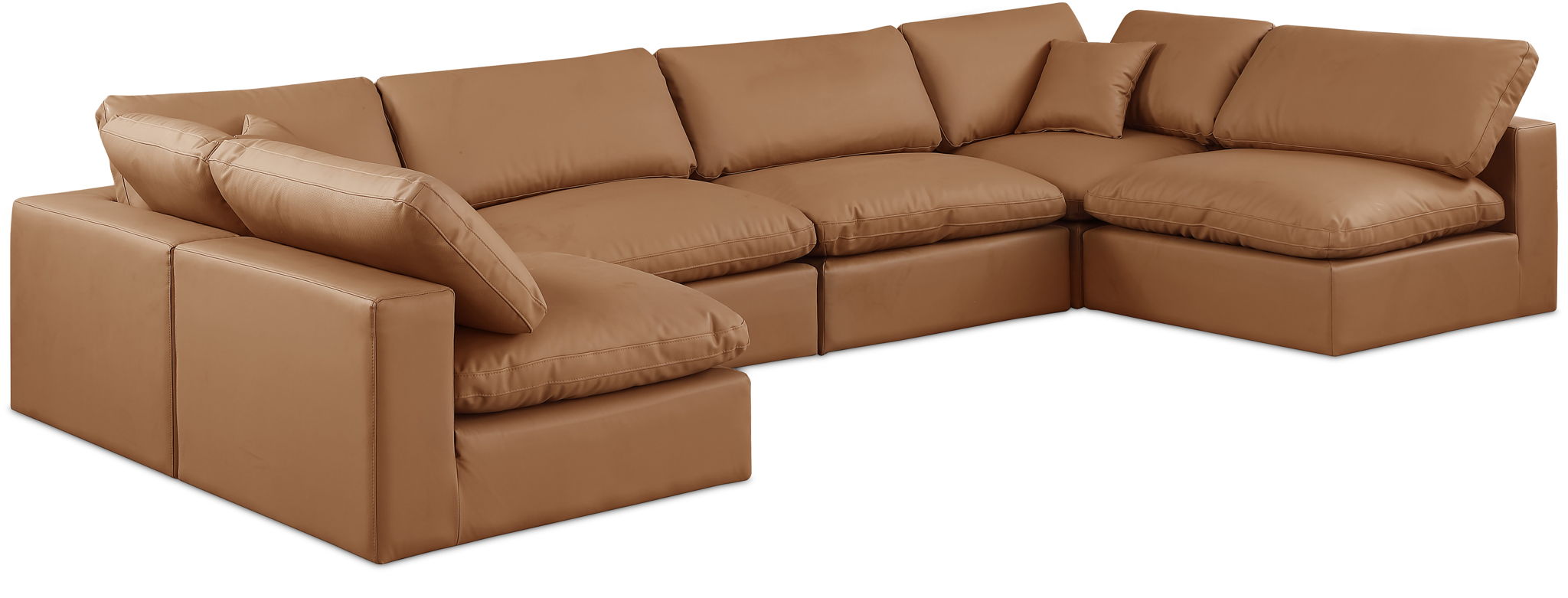 Comfy - 6 Piece Faux Leather Modular Armless Sectional - Urban Living Furniture (Los Angeles, CA)