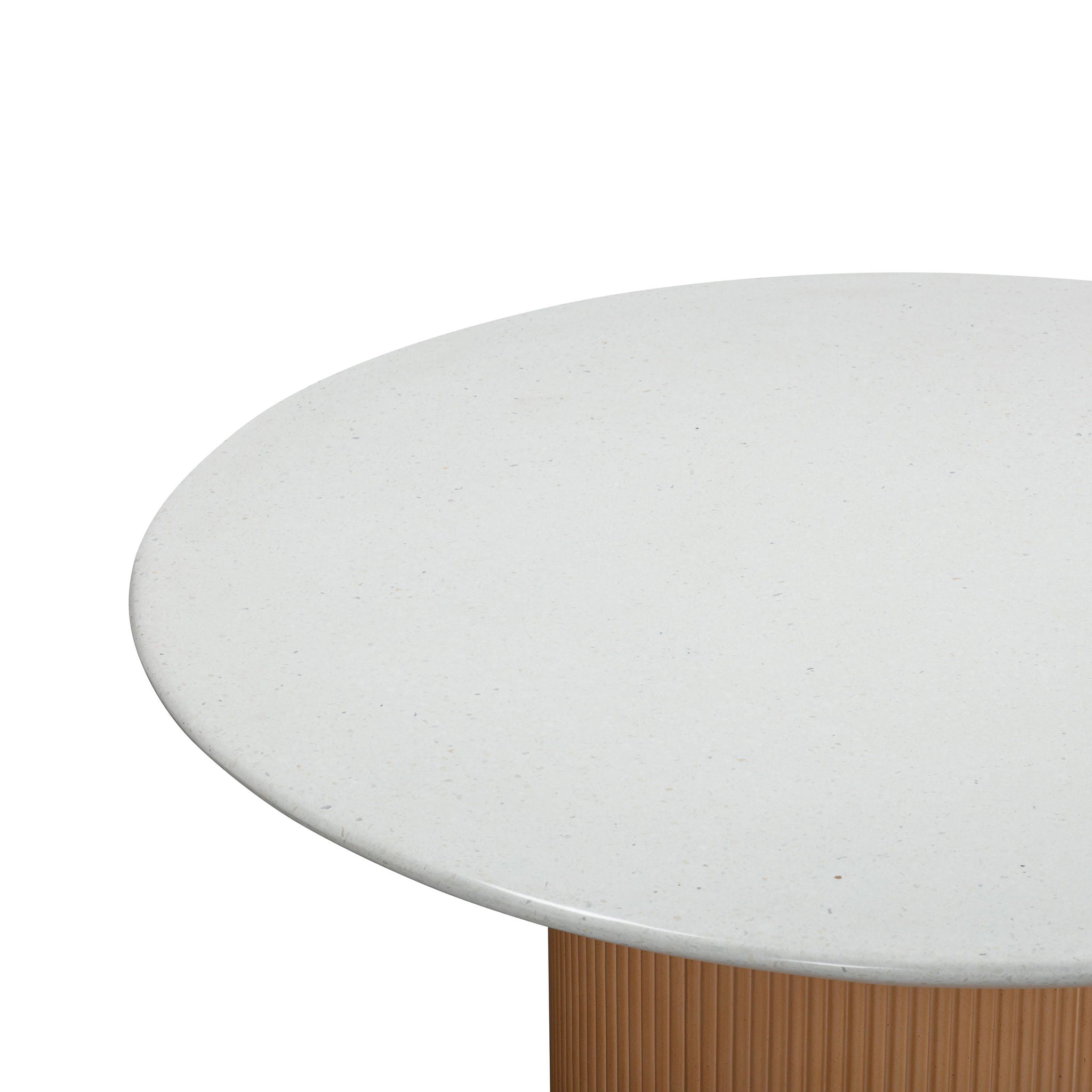 Rose - Faux Terrazzo Indoor / Outdoor Round Concrete Dining Table - Terracotta / White - Urban Living Furniture (Los Angeles, CA)