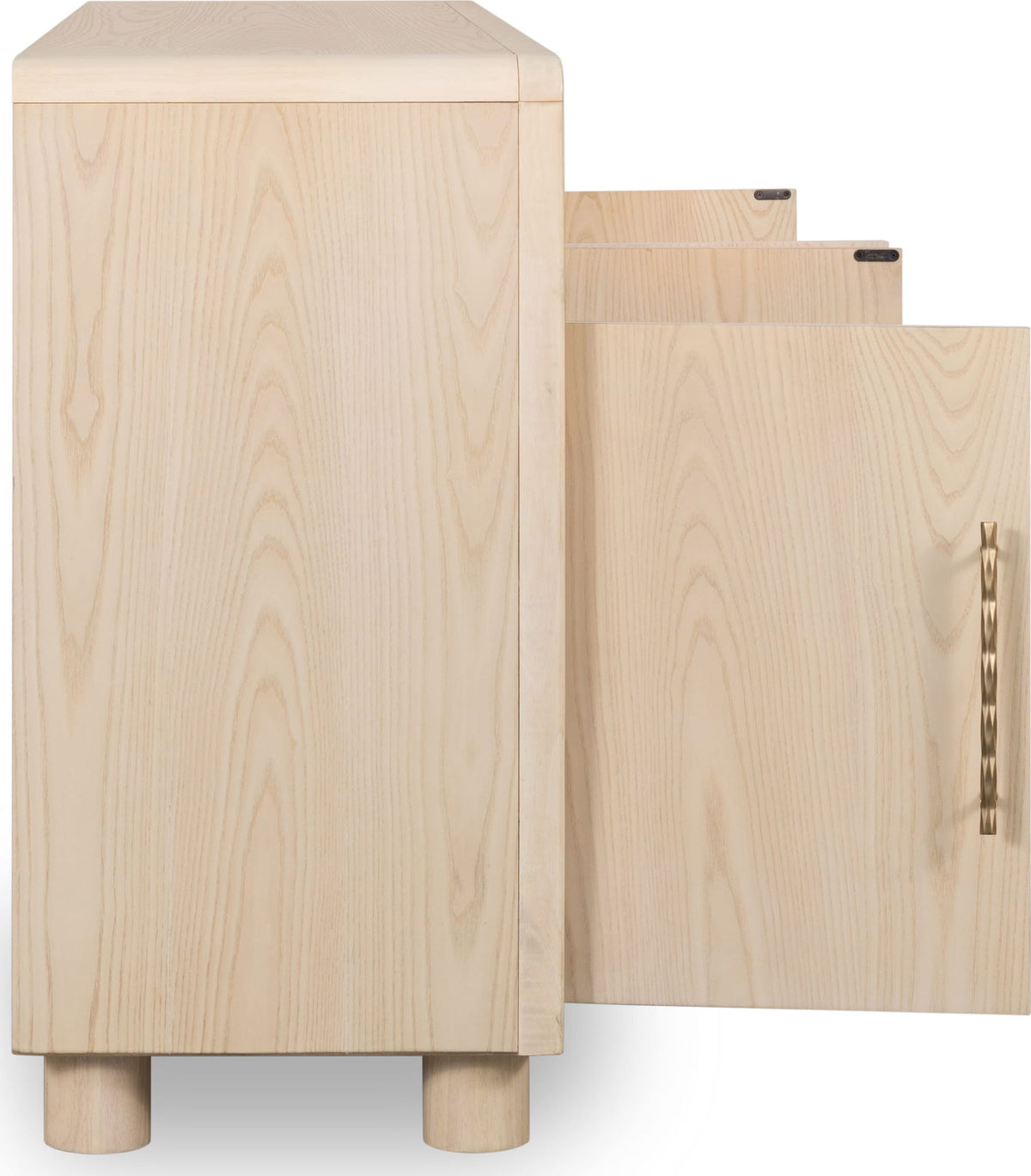 Zinnia - Four Door Two Shelf Sideboard - White Sand