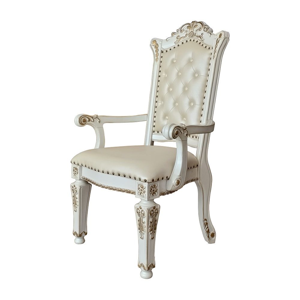 Vendome - Arm Chair (Set of 2) - Synthetic Leather & Antique Pearl - Urban Living Furniture (Los Angeles, CA)
