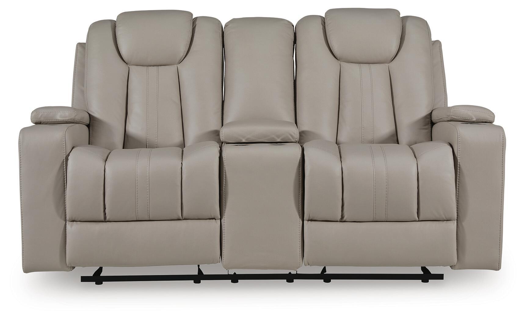 Elevate Edges - Glide Reclining Loveseat With Console - Coin - Urban Living Furniture (Los Angeles, CA)