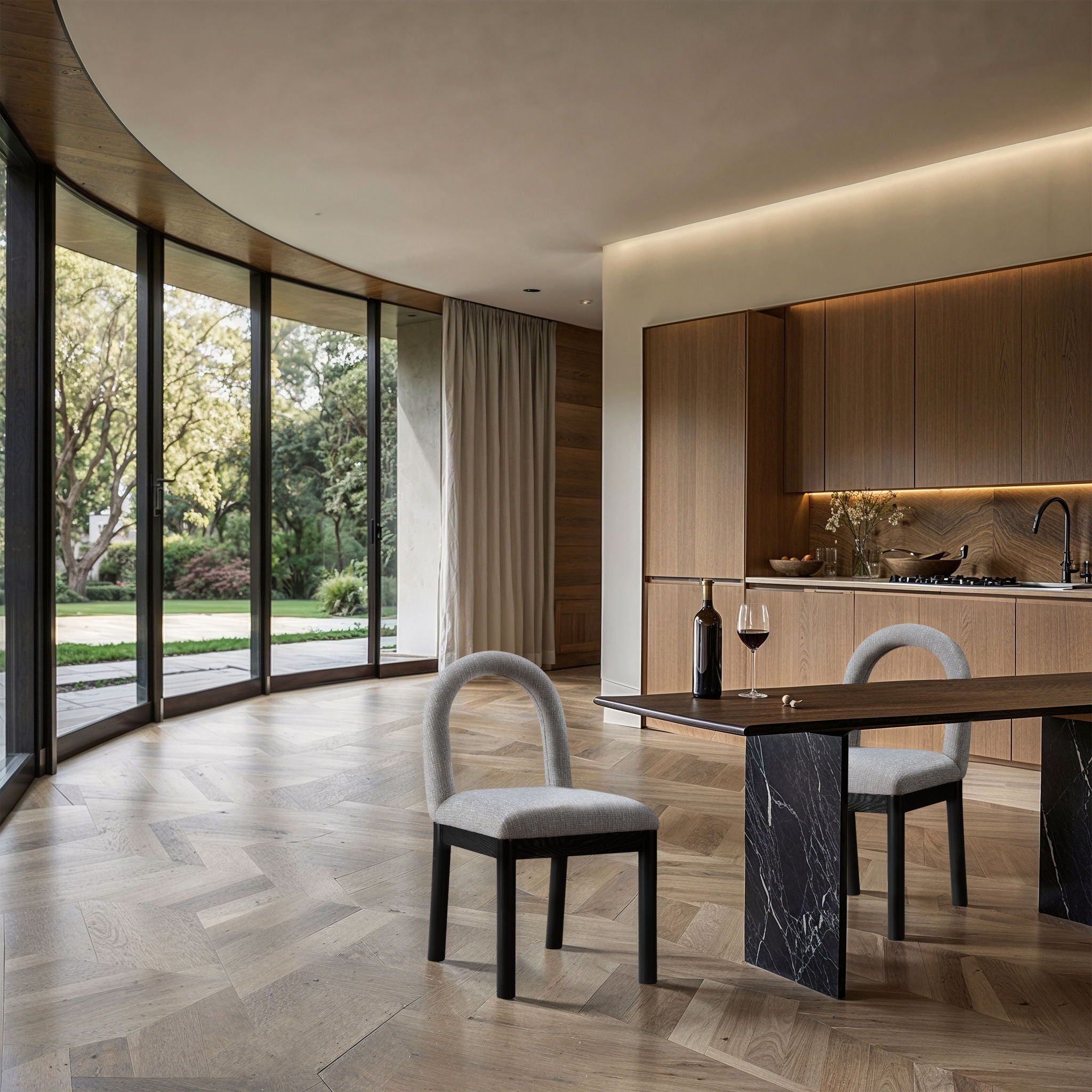 Conrad - Linen Dining Chair With Black Legs - Urban Living Furniture (Los Angeles, CA)