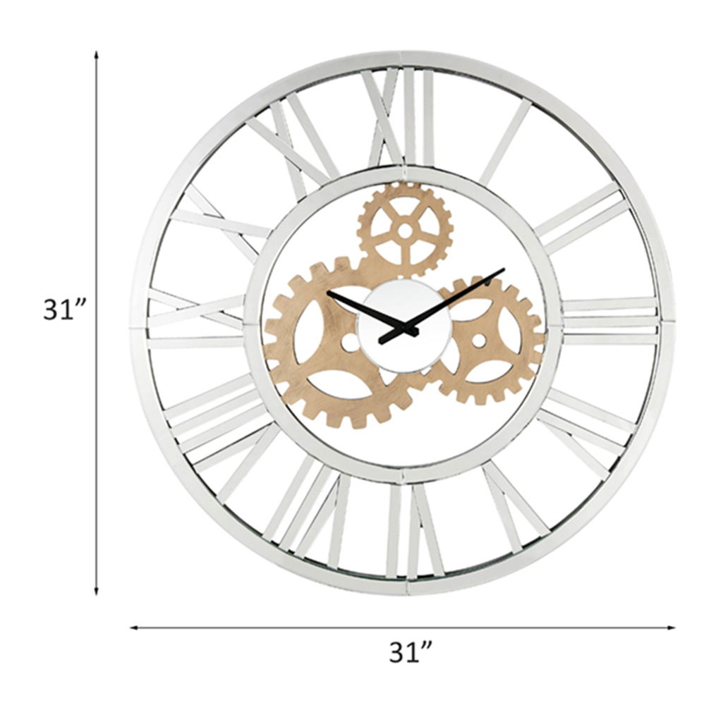 Dominic - Wall Clock - Mirrored - Urban Living Furniture (Los Angeles, CA)