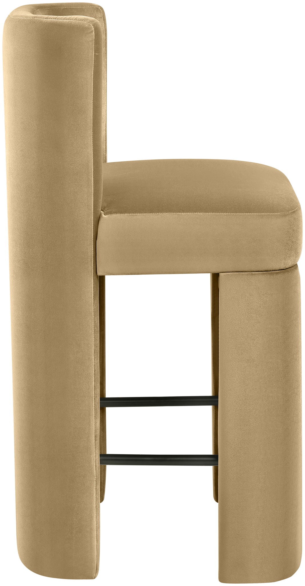 Zuno - Velvet Performance Fabric Upholstered Counter Stool (Set of 2) - Urban Living Furniture (Los Angeles, CA)