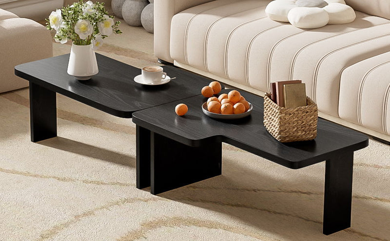 Modern Minimalist Coffee Table Set With Splicing Design