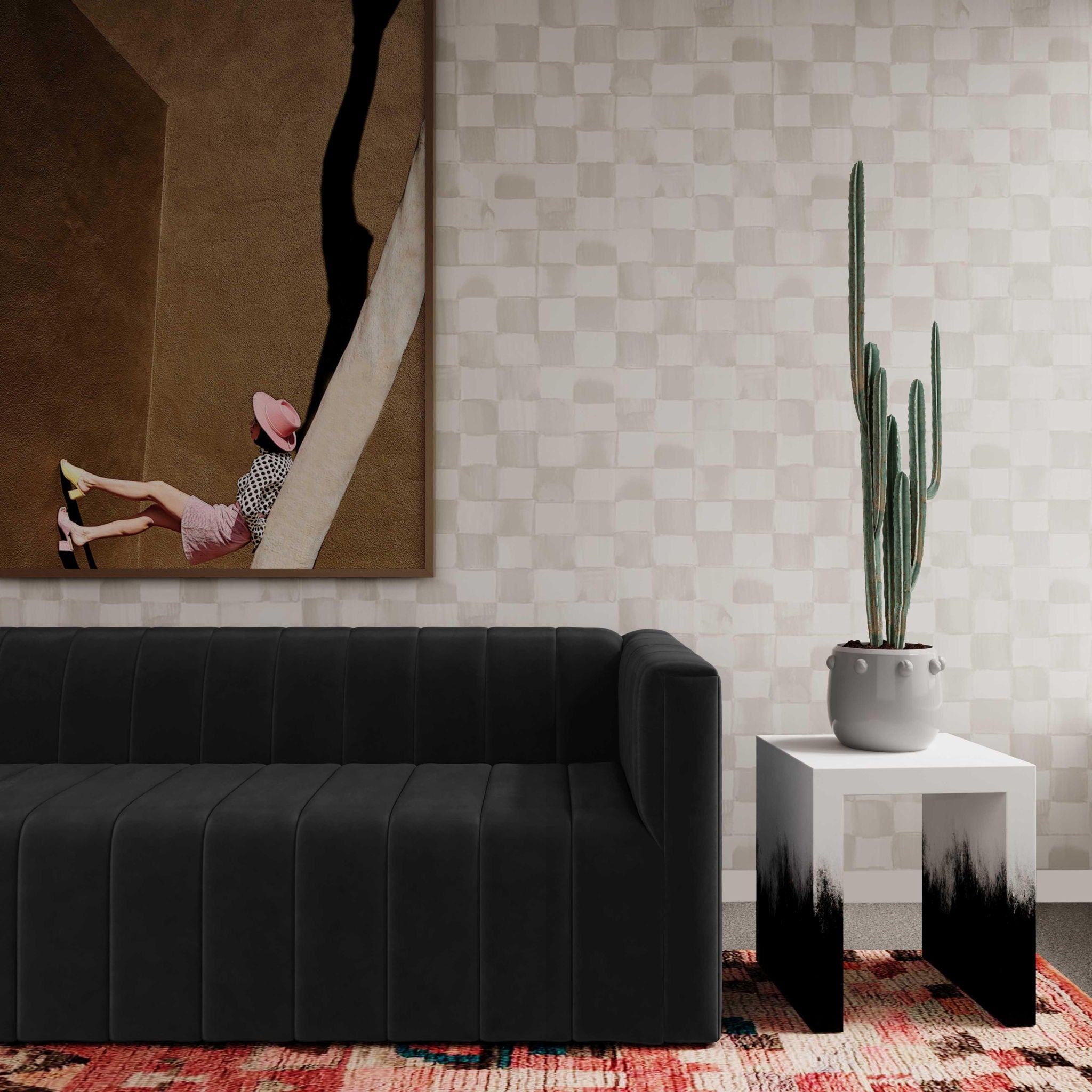 Matra - End Table - Black And White - Urban Living Furniture (Los Angeles, CA)