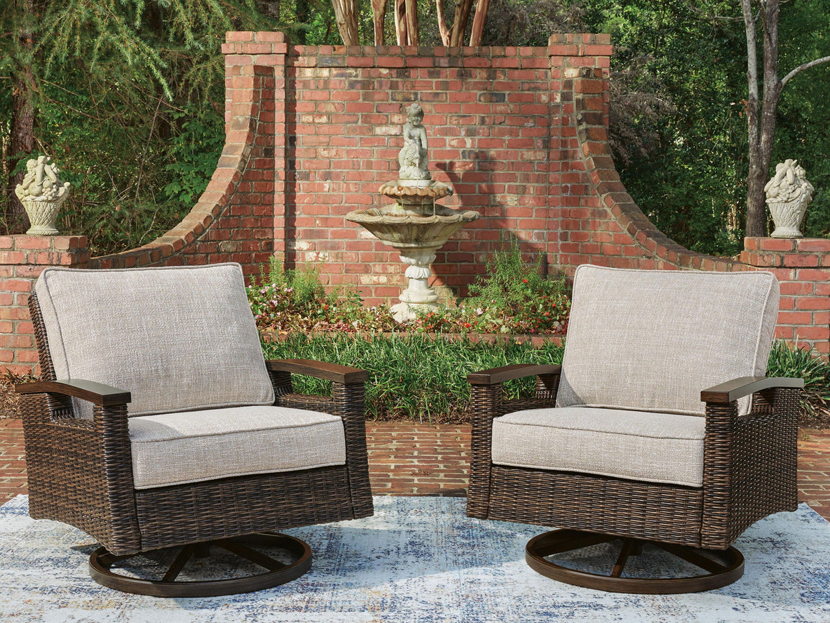 Monterey Point - Swivel Lounge Chair (Set of 2) - Dark Brown - Urban Living Furniture (Los Angeles, CA)