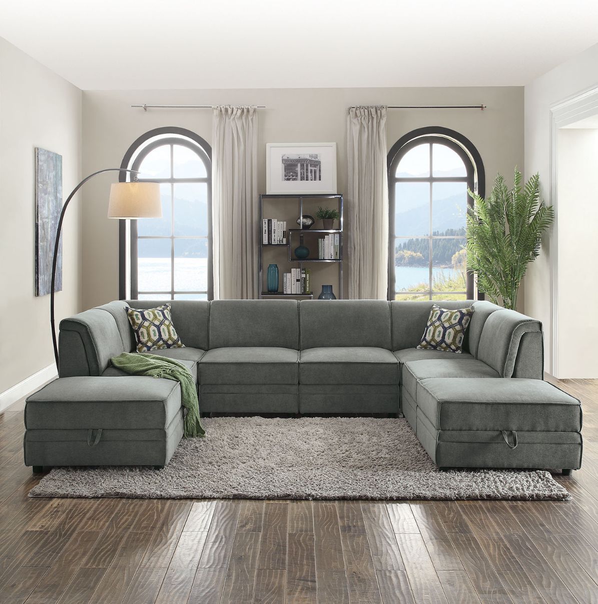 Bois - Armless Chair - Gray Velvet - Urban Living Furniture (Los Angeles, CA)
