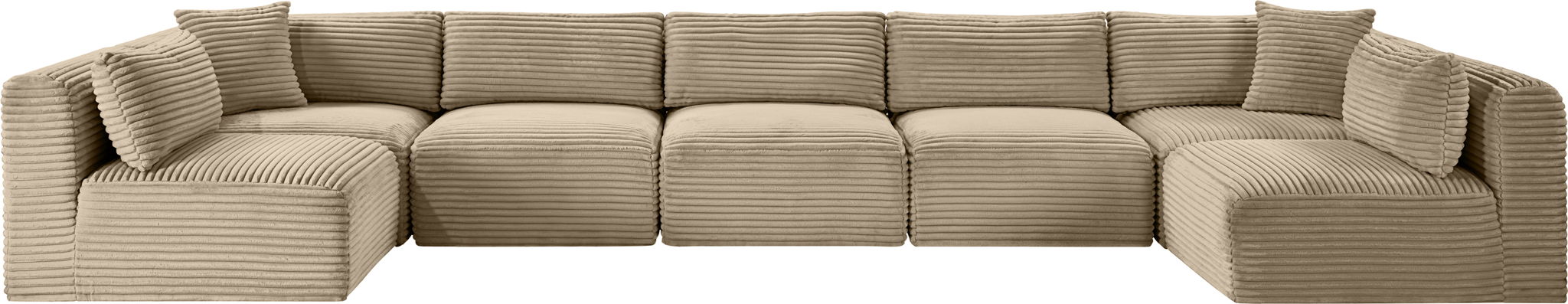 Shaggy - Fabric 7 Piece Modular U-Shaped Armless Sectional - Urban Living Furniture (Los Angeles, CA)