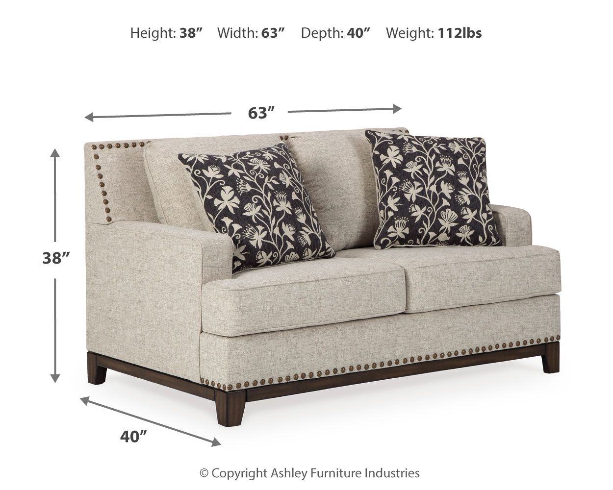 Ballina - Loveseat - Linen - Urban Living Furniture (Los Angeles, CA)